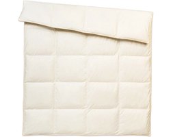 Donzen Dekbed 220x200cm – 3 kg Dons Vulling - EXTRA WARM - 2 Persoons Ganzendons Dekbed – 100% Katoenen Tijk - Satijnen Bies – Kleur Crème – Herfst/Winter Seizoen