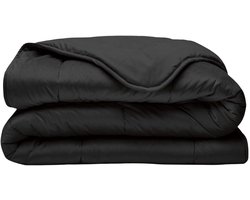 Droomtextiel All-In One Lazy Velvet Dekbed Zonder Overtrek - 200x200 cm Zwart