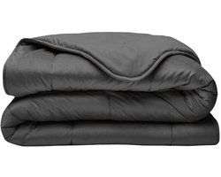Droomtextiel All-In One Lazy Velvet Dekbed Zonder Overtrek - 240x200 cm - Antraciet