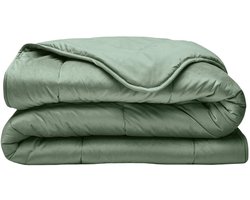 Droomtextiel All-In One Lazy Velvet Dekbed Zonder Overtrek - 240x200 cm - Groen