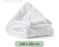 Droomtextiel Bamboe Dekbed 240x200 cm - enkel dekbed - Warmteklasse: Klasse 2 - Anti-allergisch - Ademend - Vocht- en warmte regulerend