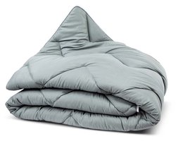 Dubbelzijdig Dekbed zonder Overtrek - 140x200cm - Grijs - Wasbaar Dekbed - Hoesloos Dekbed - Tweepersoons Dekbed