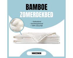 Eleganzzz Bamboe Viscose Zomerdekbed - Bamboe Dekbed 140x220cm - Zomerdekbed - Dekbed Zomer - Eenpersoons Extra Lang - Dekbedden