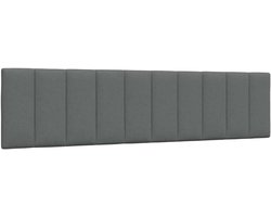 Groot gestoffeerd hoofdbord 200 cm donkergrijs voor bed