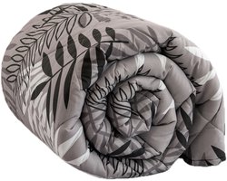 Hoesloos Dekbed - 140x200cm – Wasbaar, Ademend en Zacht – Grijs blad