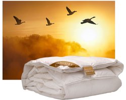iSleep Gold Donzen Dekbed - 100% Ganzendons - Eenpersoons - 140x200 cm - Warmteklasse 2