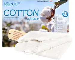 iSleep Zomerdekbed Katoen Wasbaar - 100% Katoen - Eenpersoons - 140x200 cm