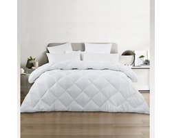 Kasteel - Tweepersoons Dekbed 200x200 Wit | Enkel Dekbed | Anti-allergisch - Hoogwaardige Micropercal | 350 GSM