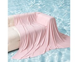 Koeldeken - Cooling Blanket - 200 x 147 cm - roze - Verkoelende Deken - Zomerdeken - Zelfkoelende Deken Geschikt Voor Mensen Tijdens Slapen, Bed, Bank en Reizen