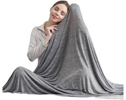 Koeldeken – Zomerquilt – Sjaal voor dutjes – Zeer absorberend, ademend & verkoelend – Lichtgewicht plaid – Effen kleur – 100 x 150 cm