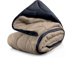 Lazy Dekbed Zonder Overtrek - Double Face - Antraciet / Taupe