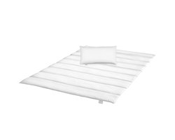 liebling 135 x 200 cm dekbedset met kussen | 4-seizoenen dekbed | incl. 2x koppelbare dekbedden en 1x kussen (40 x 80 cm) | doorgestikt dekbed van 100% microvezel | Made in EU | wasbaar op 40 graden | wit
