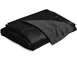 Luxe Satijnen Deken Zwart 220x240 cm Koele & Zachte Sprei
