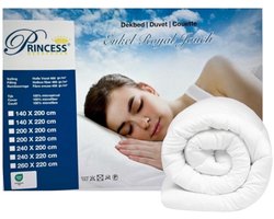 Royal Touch Luxe -Hotel Kwaliteit -Princessdekbed -Tweepersoons- Lits-jumeaux-Extra Breed-260x220 cm -All Year-Dekbed -Geschikt voor het hele jaar - Anti Allergie -Antibacterieel- Anti-huisstofmijt-Wasbaar-100% Veilig