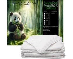 SlaapVaak SlaapKoel Bamboe Zomerdekbed - 100% Bamboe - Verkoelend Zomerdekbed - Antibacterieel - Duurzaam - Wasbaar - Eenpersoons - 140x200 cm