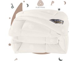 Sleep Comfy - Premium 4-seizoenen Wollen Dekbed - 140x200 cm - 100% Zuiver Australische Scheerwol - Anti Allergie Dekbed - Comfort & Ademend - 3 in 1 - Eenpersoon Dekbed - Zomerdekbed & Winterdekbed