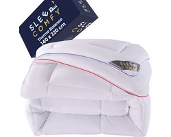 Sleep Comfy Thermo Balance Series - Hotel Kwaliteit 4 Seizoenen Dekbed - 140x220 cm - Anti Allergie Dekbed Met Twee Delen - 3 in 1 Dekbed - Comfort & Ademend - Eenpersoons Dekbed- Zomerdekbed & Winterdekbed
