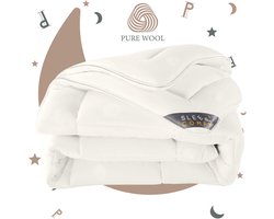 Sleep Comfy - Wollen Dekbed - Enkel - 200x200 cm - 100% Zuiver Australische Scheerwol - Winterdekbed - Anti Allergie Dekbed - Wasbaar - Eenpersoons Dekbed