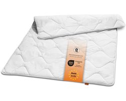sleepling Basic 100 winterdekbed 140 x 200 cm | warm winterdekbed | Made in EU | Ökotex 100 | wasbaar op 60 graden | warmteklasse garantie | 100% fijne microvezel | wit