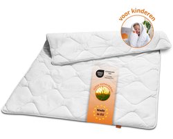 sleepling ultralichte zomerdekbed - kinderdekbed 100x135 cm - allergievriendelijke microvezelhoes - als lichte kinderdeken, dun dekbed en zomerdeken voor kinderen - Made in EU - 100 x 135 cm - wit