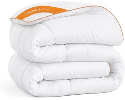 Songmics - dekbed - 240x220 cm - lits jumeaux - 300 GSM - herfst / lente dekbed - wit