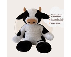 Troostmaatje Verzwaringsknuffel Koe - 50cm/2,2kg - Verzwaarde Knuffel - Zware Knuffel Volwassenen - Verwarmbaar - Weighted Stuffed Animal 2,2 kg