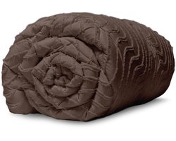 Tufted Waves All in One Wasbaar Dekbed zonder overtrek 140x200 - Dekbed zonder overtrek - Hoesloos dekbed - Eazy dekbed - Gekleurd dekbed - All Year Winterdekbed & Zomerdekbed - Eenpersoons Dekbed - Brown - Dekbedden