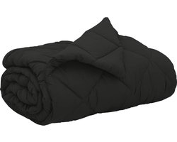 vidaXL - Volledig - Jaar - Dekbed - Zwart - 240 - x - 260 - cm - Microvezel