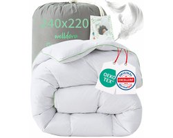Welldora Dekbed 240 x 220 | 100% Extra Zacht Veren- en Donsdekbed | Zorgvuldig Getest, Oeko-Tex, Allergievriendelijk | RDS-keurmerk voor Dierenwelzijn | Winterdekbed Veren en Dons 240 x 220