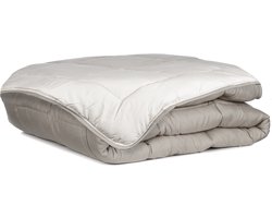 Zelesta® Easybed Taupe & Linnen 200x200cm - Dekbed zonder overtrek - 30 dagen proefslapen - Wasbaar hoesloos dekbed - Bedrukt dekbed - All Year Winterdekbed & Zomerdekbed