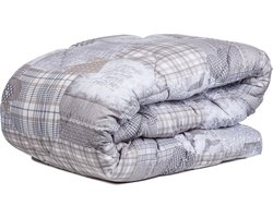 Zelesta Wonderbed Patchwork Hearts 140x200cm - Dekbed zonder overtrek - 30 dagen proefslapen - Wasbaar hoesloos dekbed - Bedrukt dekbed - Dekbed met print - All Year Winterdekbed & Zomerdekbed