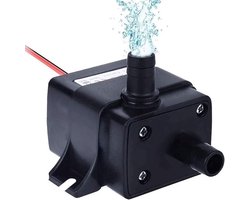 Allecto - Mini Waterpomp - Submersible Pump - 12V - 240 L/H - Kleine Fonteinpomp - Borstelloze Centrifugaalpomp - Geschikt voor Tuinfontein - Zwart