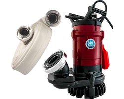 Deltaline Vuilwater Dompelpomp verpompen van water, zand en modder met Woelkop, Vlotter en 20 mtr slang - 21 m³/u - SPT 750 R/WS- Voor Professioneel Gebruik in Overstromingen - Wateroverlast - Huizen, Kelders, kruipruimtes