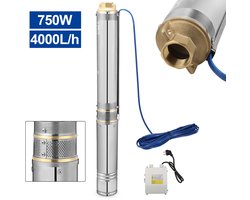 Diepbronpomp Zonne Dompelpomp Waterpomp Dieptepomp Buispomp 105m 4000m³/u Tuinpomp