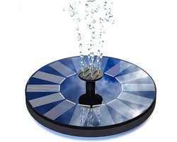 Fonteinpomp - Waterpomp - Op Zonne-Engerie - Met Filter - 190L/h - 9V - Donkerblauw