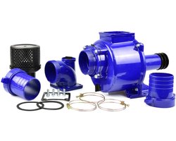 GEKO 4" waterpomp - V-snaar aangedreven - Voor vuil en schoon water - Inclusief accessoires