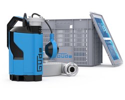 Gude Dompelpomp 750 Overstromingsset met slang in opslagkrat