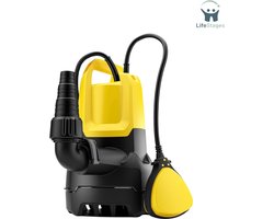 LifeStages - Dompelpomp Vuil Water - Vuilwaterdompelpomp Voor Vuil Water - Wateropbrengst 9.500 L/H - Dompeldiepte Max. 6 M - Voor Afvalwater Met Deeltjes Tot 20 Mm Groot - Restwaterhoogte 25 Mm - Druk 0,6