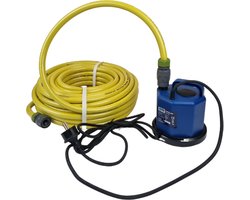 Pond 28 Vlakzuigpomp wateroverlast SET met 5 meter slang Gardena koppeling, 2 meter opvoerhoogte - Startniveau van het water min. 30 mm