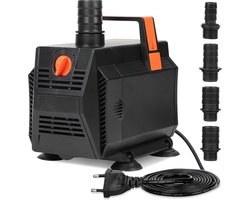 Pump voor Aquariums - Ponds - 30 W - 2000 l/h - Instelbare Doorstroomsnelheid - met Filter en 4 Nozzles voor Aquariums - Ponds - Fonteinen