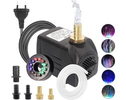 QPFO® Dompelpomp met LED verlichting - 2000L/H - ultra stil - regelbare waterstroom - voor fonteinen en aquariums
