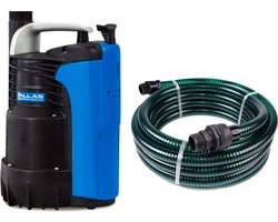 Tallas D-CWP 300 met afvoerslang 7 meter - Dompelpomp - Vlakzuigpomp - Dweilpomp - Vlakzuiger - Startklaar Pakket