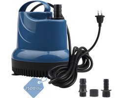 Vlakzuigpomp - Dompelpomp Met 3 Slangadapters - Dompelpomp Vuil Water - Kelderpomp - Vlakzuiger - Vlakzuiger Dompelpomp - Breed Toepassingsgebied - Krachtig & Efficiënt