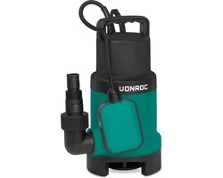 VONROC Dompelpomp – Vuilwaterpomp - Waterpomp – 750W – 14000 l/h – Voor vuil- en schoonwater – Met vlotter
