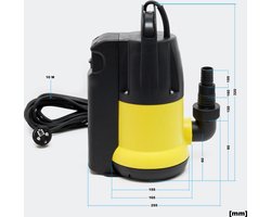 Vuilwaterpomp met 12.500l/h 750W opvoerhoogte 8,5 meter, deeltjes tot Ø 5mm; Dompelpomp, vuil waterpomp