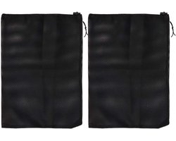 Waterpomp filter zak - strainer mesh - tuin gereedschap 41 x 30 cm - 2 stuks