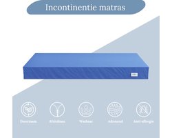 Ada Sleep® incontinentie matras - 90x200x14 cm - koudschuim - zorgmatras - waterdicht - Okoetex en CertiPur gekeurd - Ergonomische ondersteuning