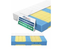 AM Qualitätsmatratzen Premium Plus 7 zones koudschuimmatras 80x200 H3 met traagschuim Made in Germany OEKO TEX gecertificeerde visco koudschuimmatras 80x200 19 cm hoog