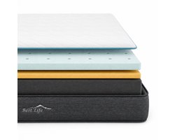 Best Life Matras 80x200 cm - Traagschuim & Koudschuim Matras - Aanpasbaar - Tencel - 18 CM - 3 Lagen - Eenpersoons