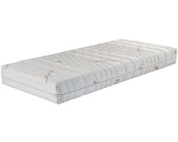 Biologisch Natuurrubber Matras - 90x200 - 20 cm dik - Anti-Allergie - Afritsbare en wasbare hoes